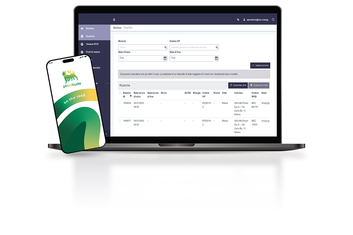 BE SMART Plenitude On the Road, la soluzione cloud per il monitoraggio delle ricariche