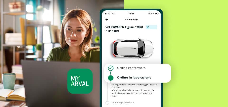 MyArval_App Schermata "il mio ordine" dell'app